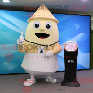 Cream Ice Cream Cone mascot...