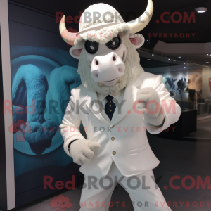 White Minotaur mascot...