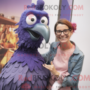 Purple Guinea Fowl mascot...