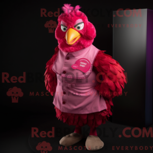 Magenta Høns maskot kostume...