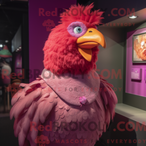 Magenta Hens mascot costume...