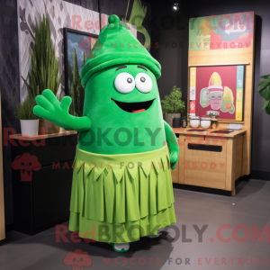 Personaggio mascotte verde...