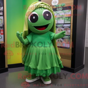 Personaggio mascotte verde...
