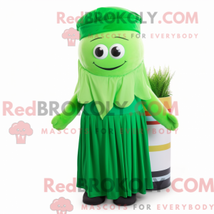 Personaggio mascotte verde...