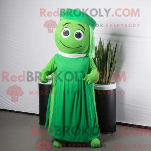 Personaggio mascotte verde...