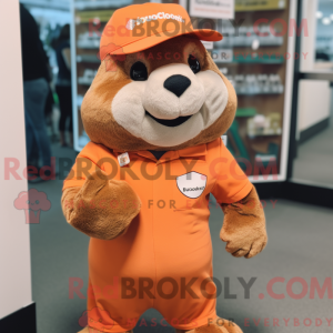 Peach Marmot Maskottchen...
