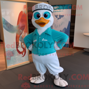 Teal Albatross Maskottchen...