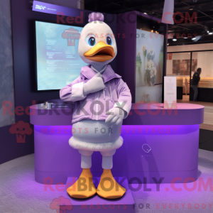 Lavender Duck mascot...