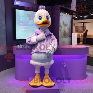 Lavender Duck Maskottchen...