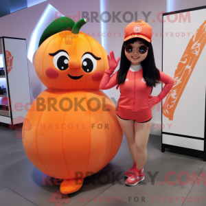 Peach Orange mascot costume...