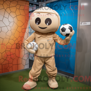 Tan Soccer Goal mascot...