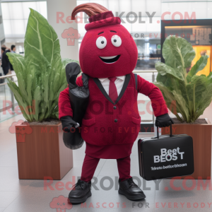 Red Beet maskot kostume...