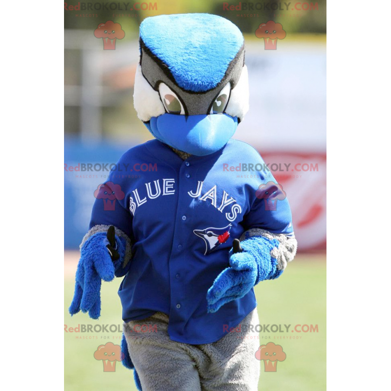 Black and white blue jay bird mascot - Forest Sizes L (175-180CM)