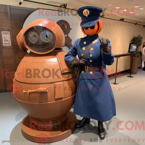 Rust Navy Soldier mascot...