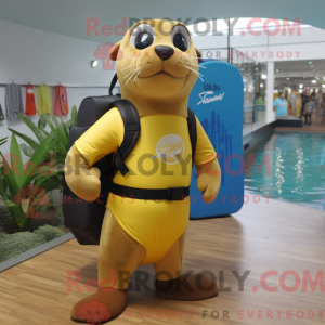 Gold Sea Lion mascot...