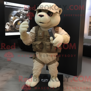 Beige Commando mascot...