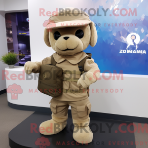 Beige Commando mascot...