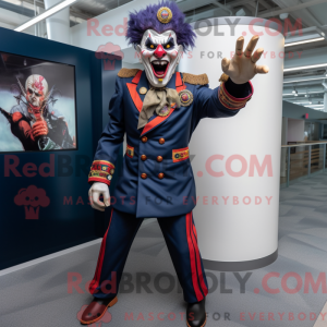Navy Evil Clown mascot...