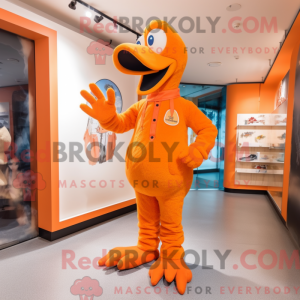 Orange Dodo Bird mascot...