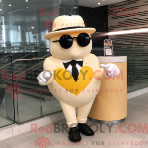 Cream Heart mascot costume...