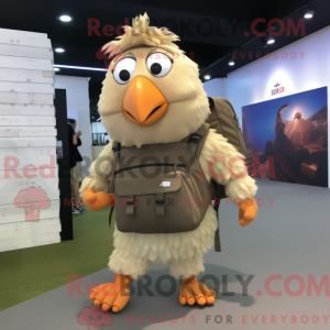 Tan Chicken mascot costume...