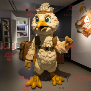 Tan Chicken mascot costume...