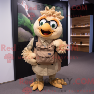 Tan Chicken mascot costume...