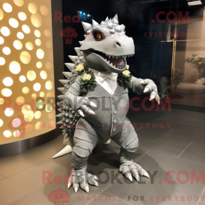 Gray Ankylosaurus mascot...