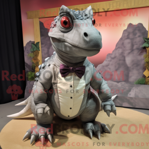Gray Ankylosaurus mascot...
