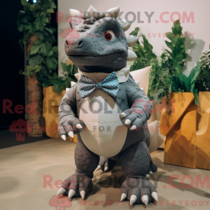Gray Ankylosaurus mascot...