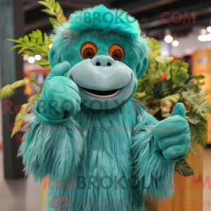 Cyan Orangutan mascot...