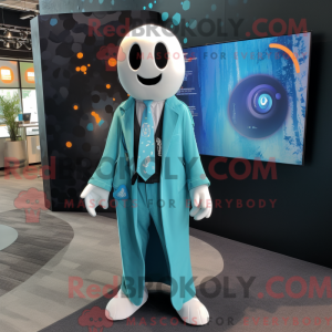 Teal Ghost Maskottchen...