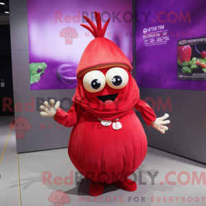 Red Turnip mascot costume...