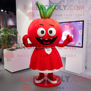 Red Turnip mascot costume...