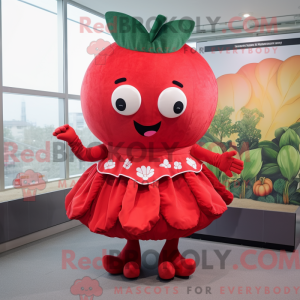 Rød majroe maskot kostume...