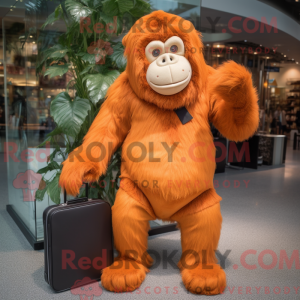 Orange Orangutan mascot...