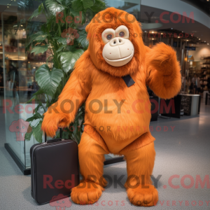 Orange orangutang maskot...