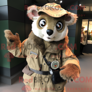 Tan Lemur maskot kostyme...