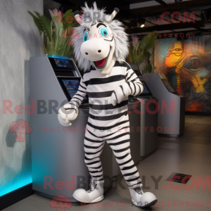 White Zebra mascot costume...