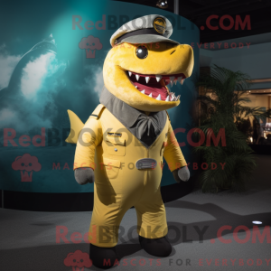 Yellow Megalodon mascot...