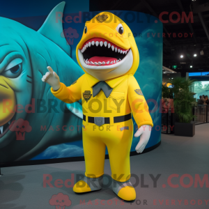 Gul Megalodon maskot...
