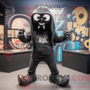 Black Kraken mascot costume...