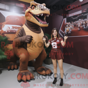 Brown Tyrannosaurus mascot...