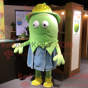 Green Lemon mascot costume...