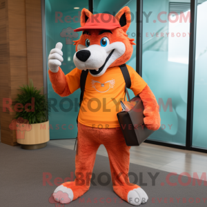 Oranje Wolf-mascottekostuum...