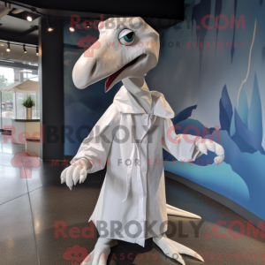 Hvid Dimorphodon maskot...