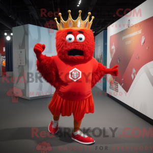 Red King maskotkostumefigur...