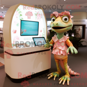 Peach Lizard mascot costume...