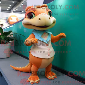 Peach Lizard mascot costume...