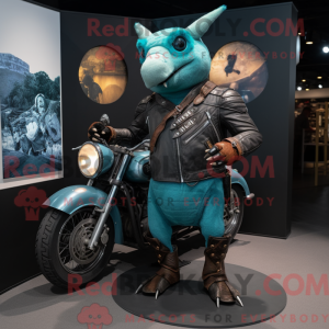 Teal Armadillo Maskottchen...